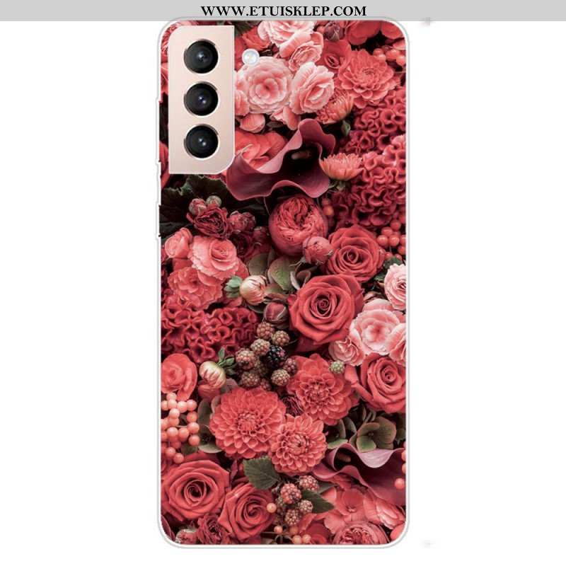 Futerały do Samsung Galaxy S22 Plus 5G Różowe Kwiaty